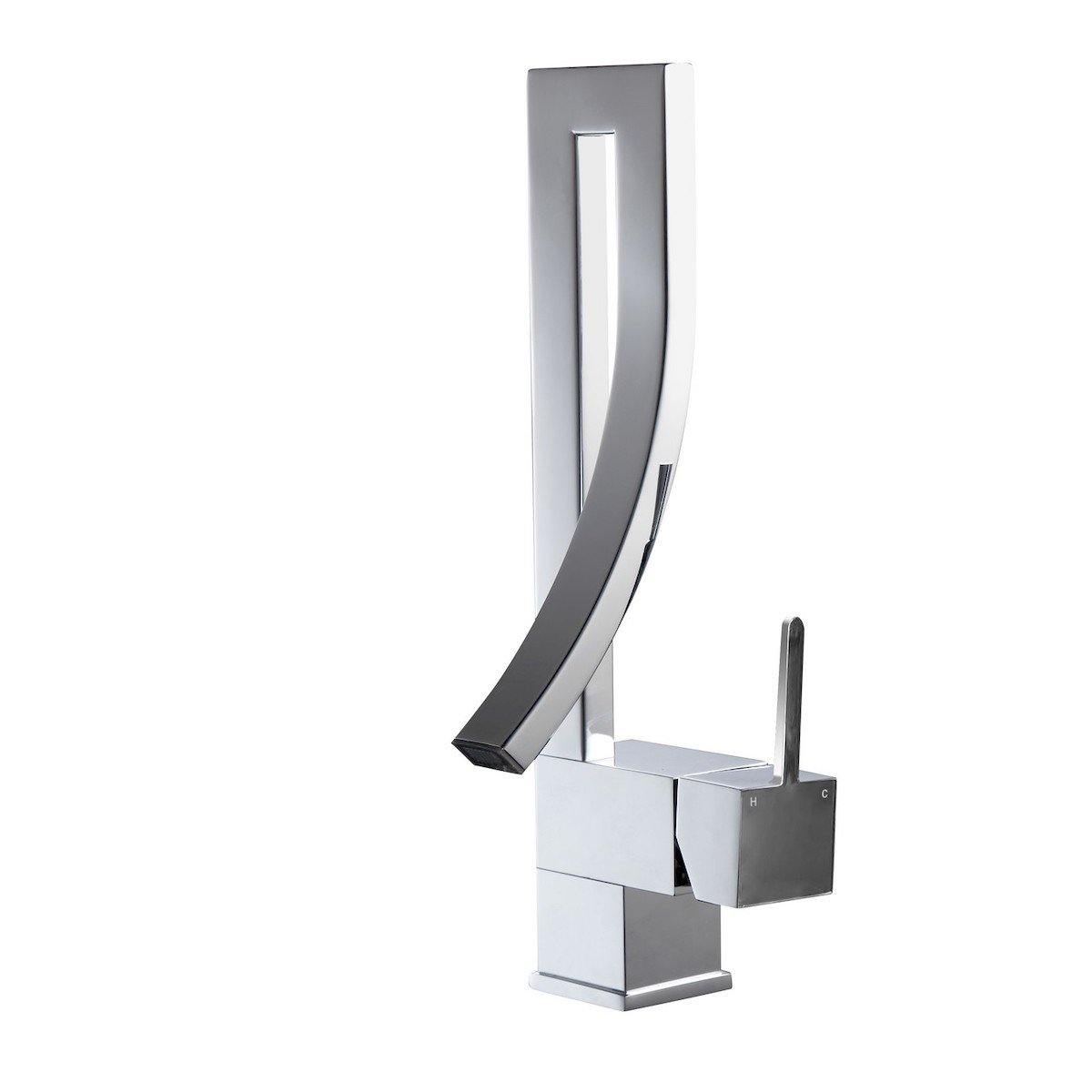 KubeBath Aqua Elegance Single Lever Wide Spread Faucet - Chrome AFB001