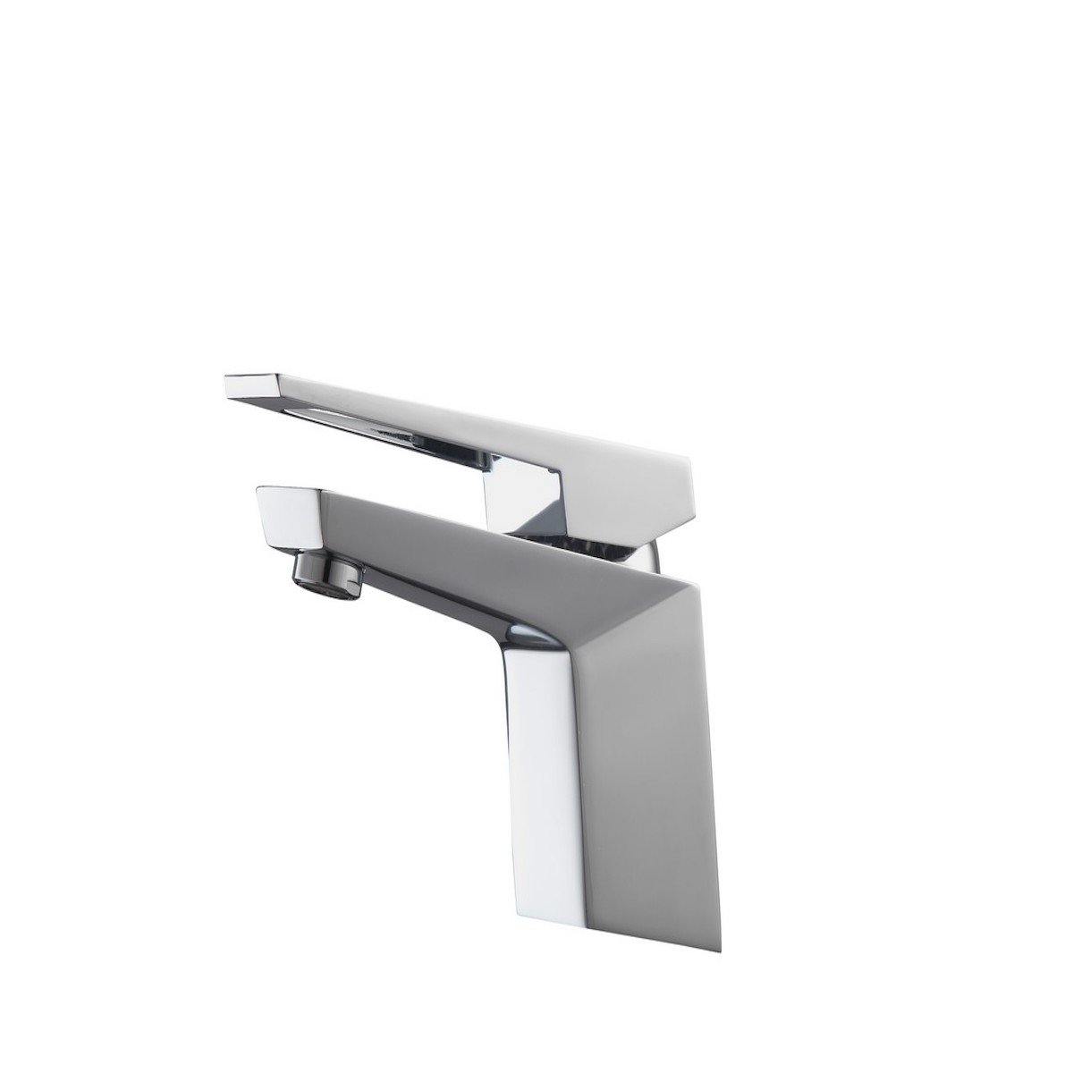 KubeBath Aqua Siza Chrome Single Lever Modern Bathroom Vanity Faucet AFB13CH #finish_chrome