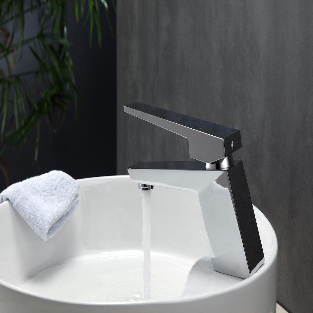 KubeBath Aqua Siza Chrome Single Lever Modern Bathroom Vanity Faucet AFB13CH #finish_chrome