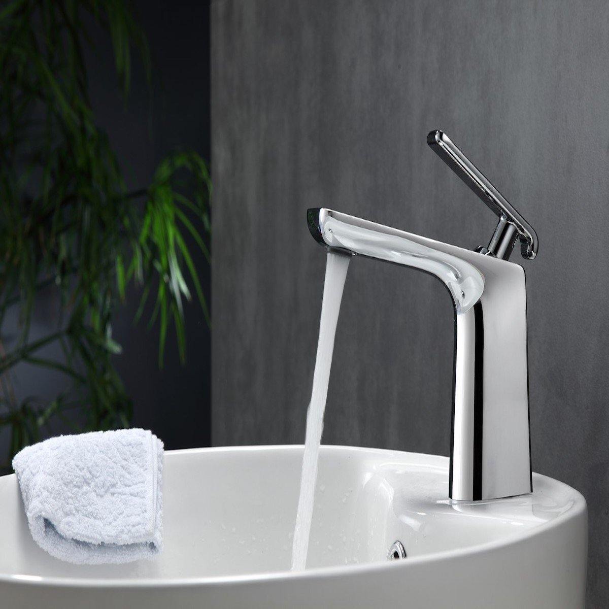 KubeBath Aqua Adatto Chrome Single Lever Faucet AFB1639CH #finish_chrome