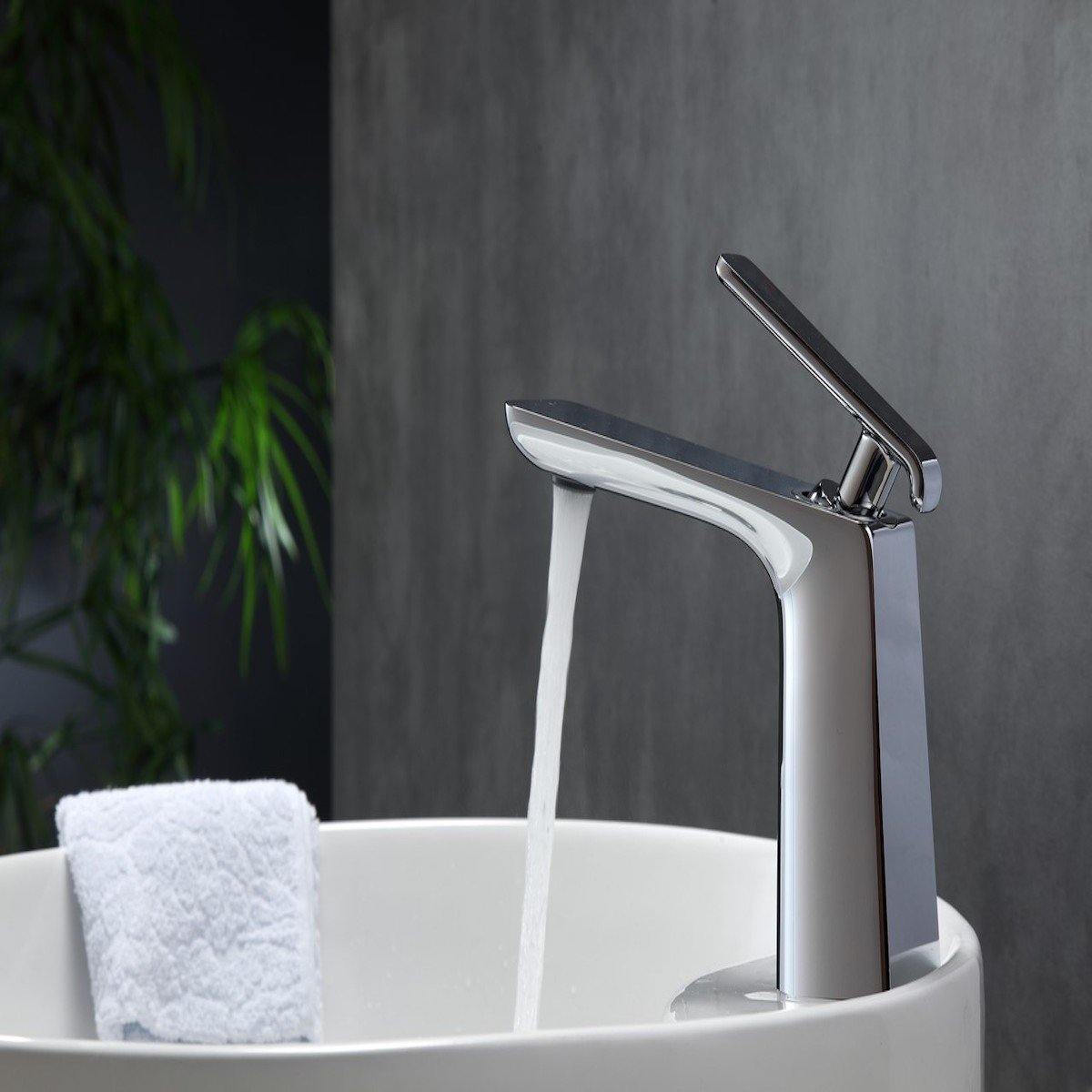 KubeBath Aqua Adatto Chrome Single Lever Faucet AFB1639CH #finish_chrome