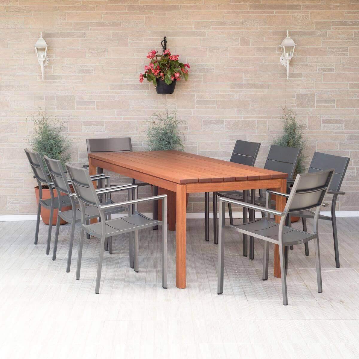 International Home Miami Amazonia 9 Piece Rectangular Patio Dining Set SC ATA_8CALIARM