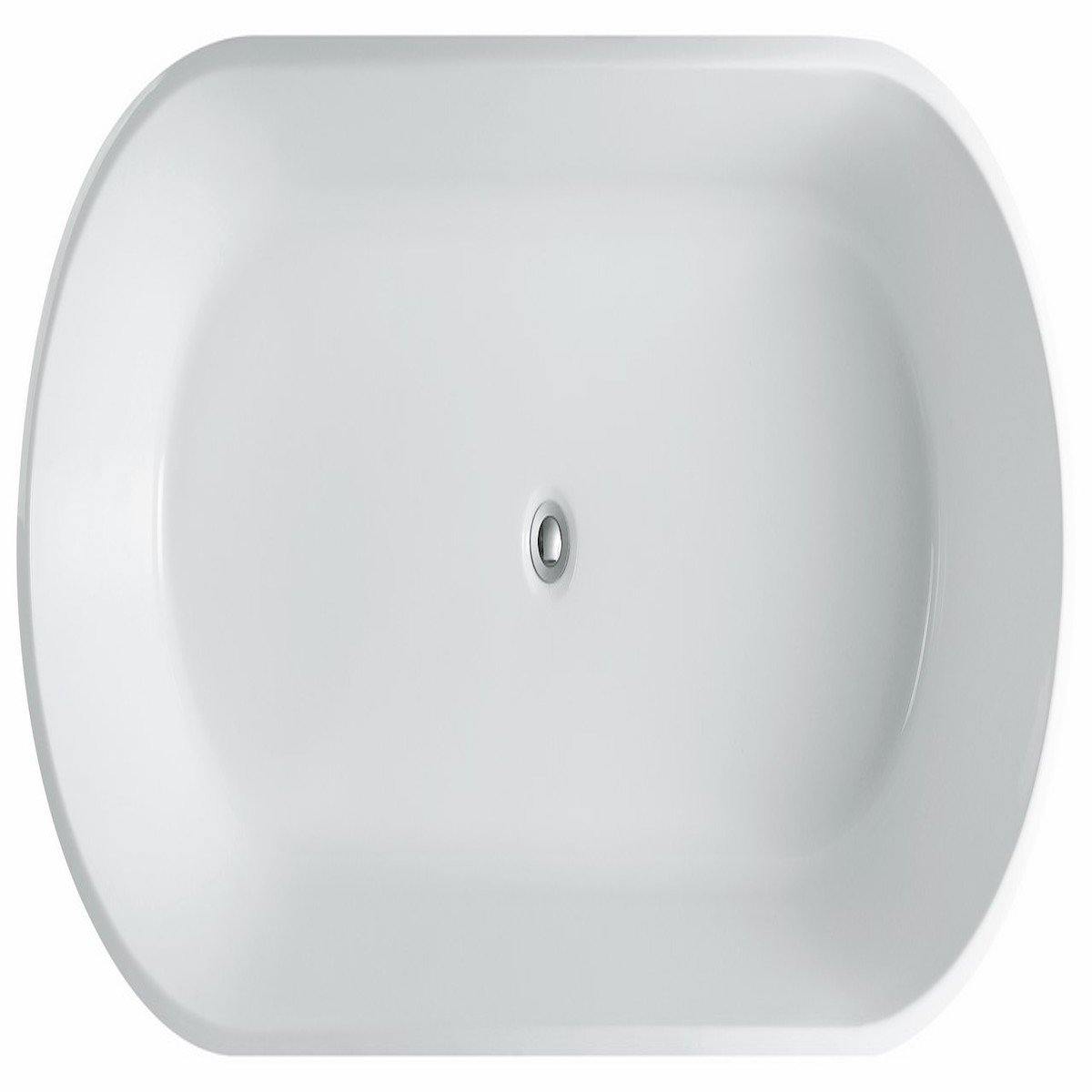 KubeBath Ovale 67" White Free Standing Bathtub KFST1467 Top