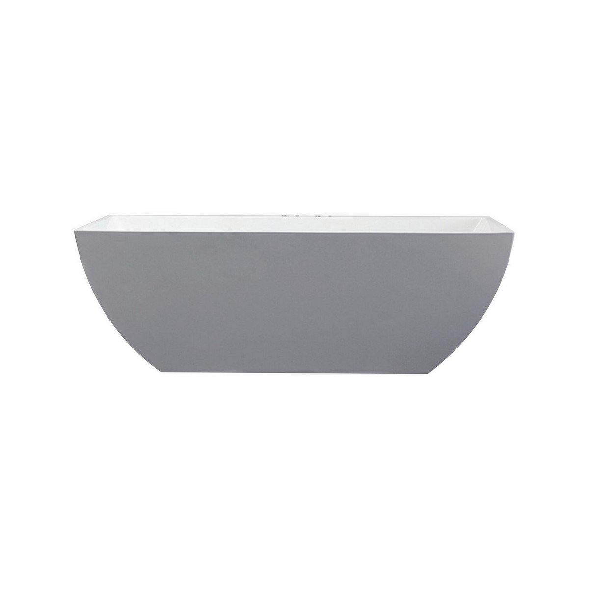 KubeBath Contemporanea 67 Inch White Freestanding Bathtub KFST2167 #size_67 inch