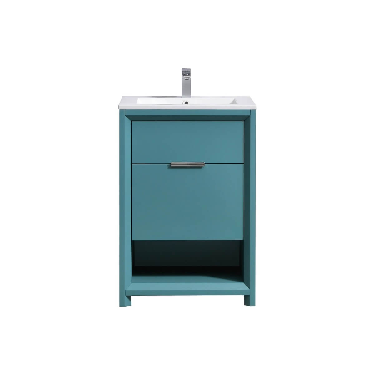 KubeBath Nudo 24” Teal Green Modern Bathroom Single Vanity NUDO24-TG #finish_teal green