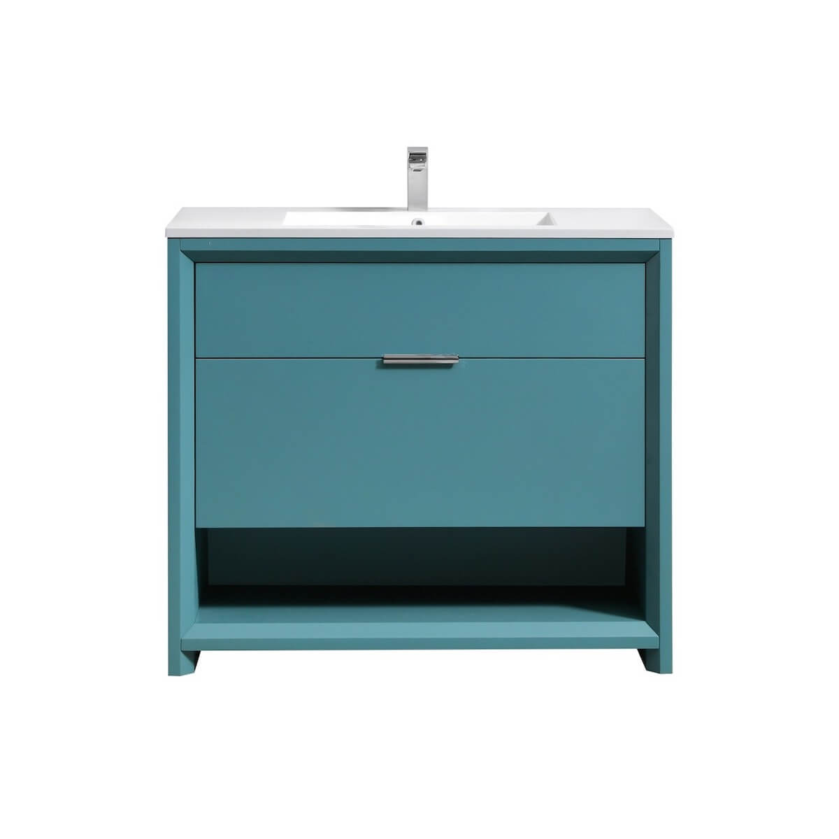 KubeBath Nudo 36” Teal Green Modern Bathroom Single Vanity NUDO36-TG #finish_teal green