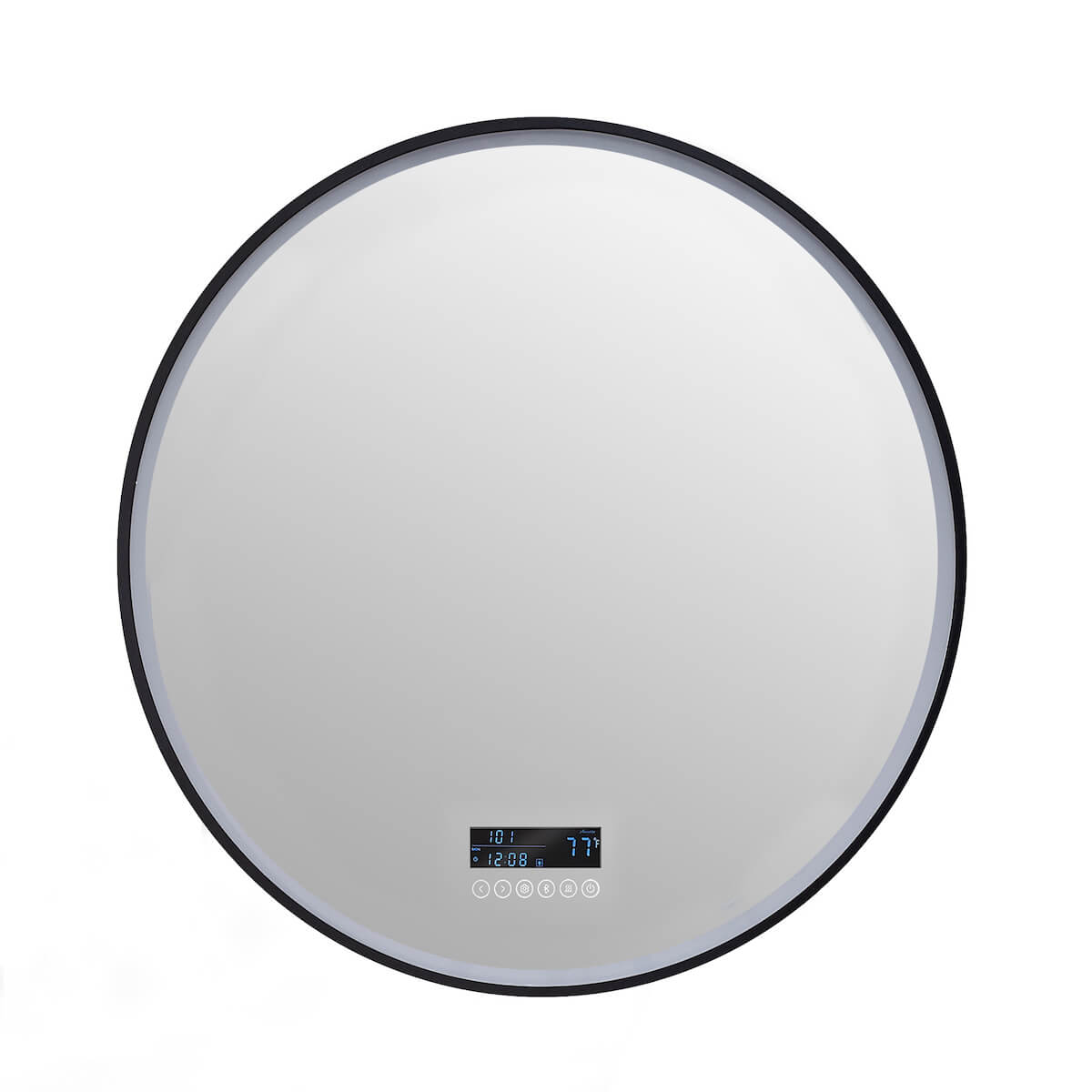 Ancerre Designs 30" LED Cirque Black Framed Mirror with Bluetooth LEDM-CIRQUE-30-BT-B