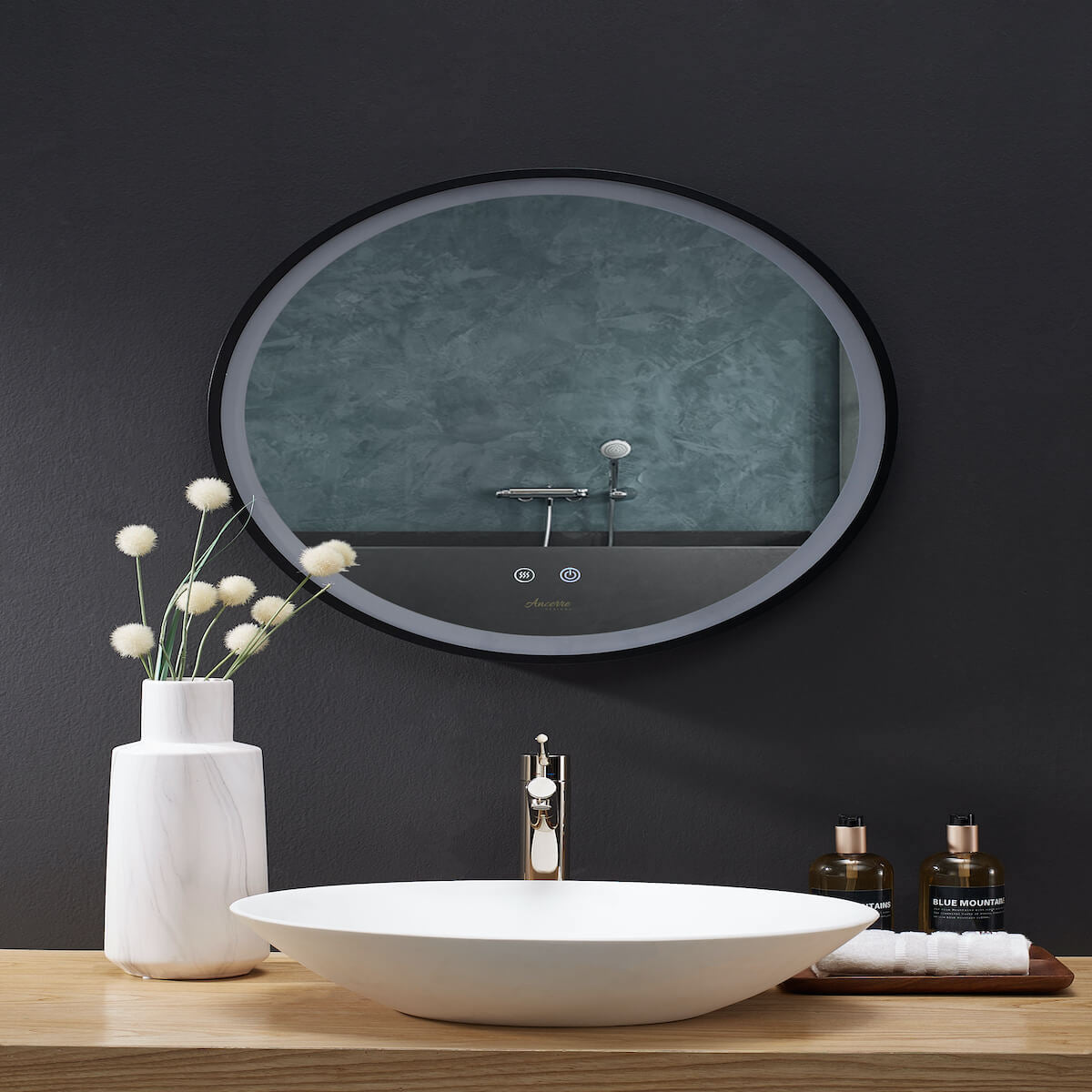 Ancerre Designs 24" LED Cirque Mirror LEDM-CIRQUE-24-B Off