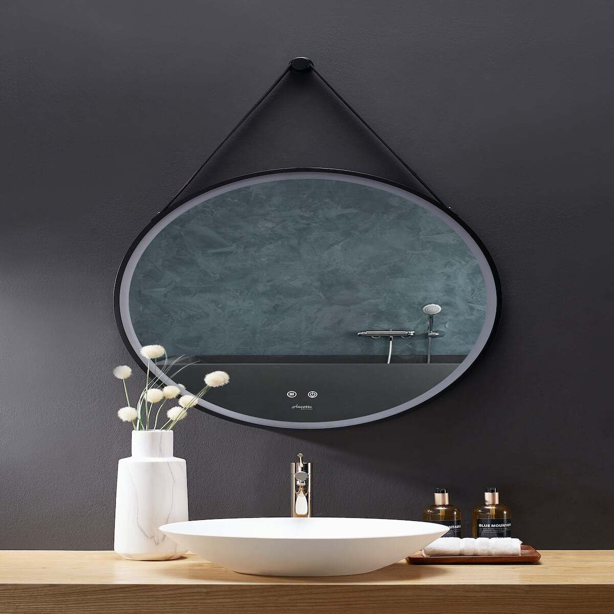 Ancerre Designs 30" LED Sangle Mirror LEDM-SANGLE-30-B Front