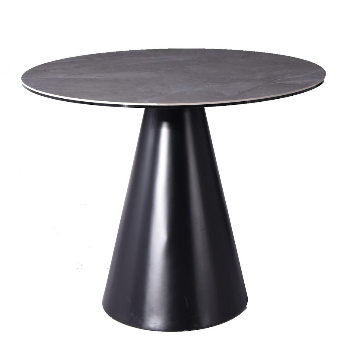 Whiteline Modern Living Sun Dining Table DT1638R-BLK/GRY