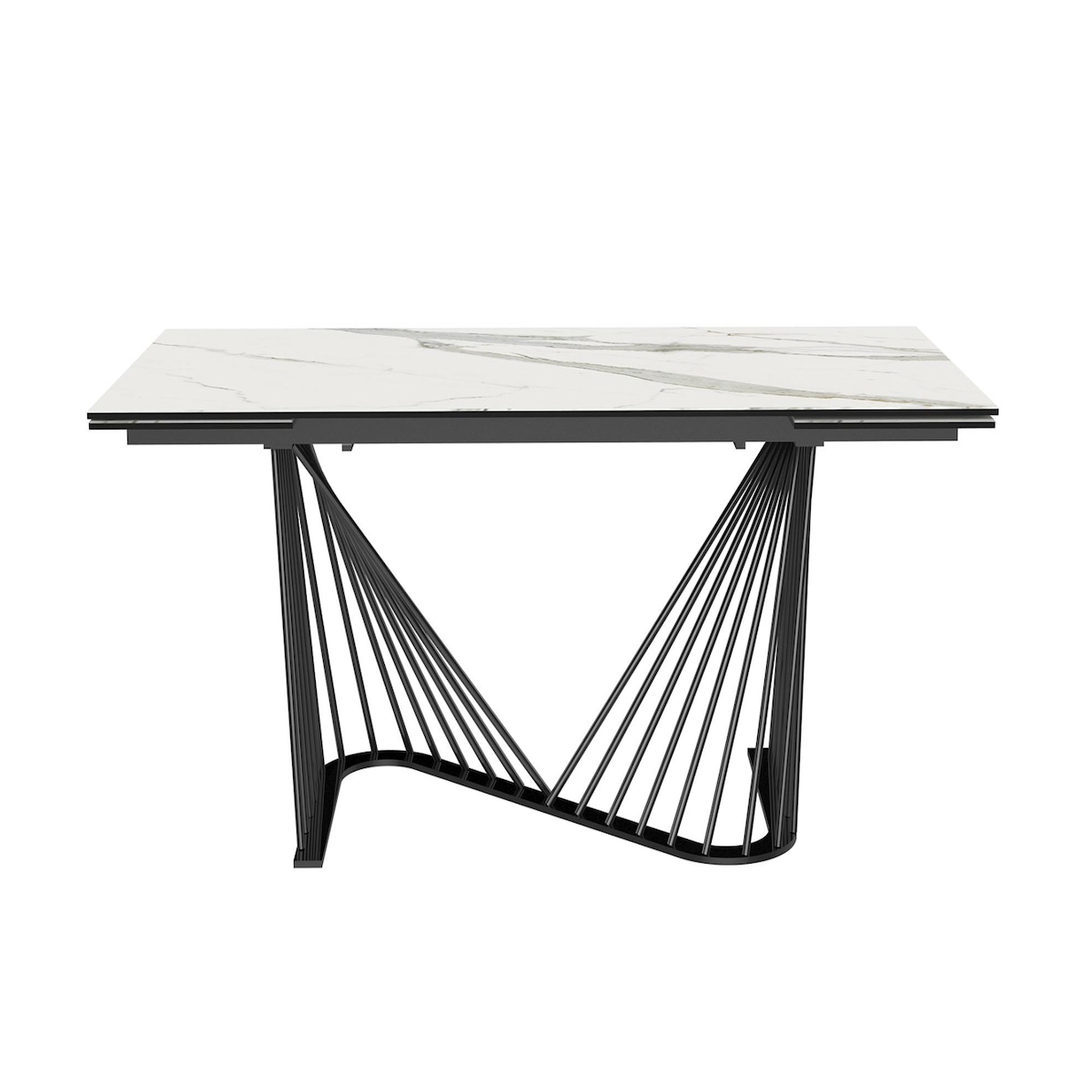 Whiteline Modern Living Roma Extendable Dining Table DT1633E-WHT