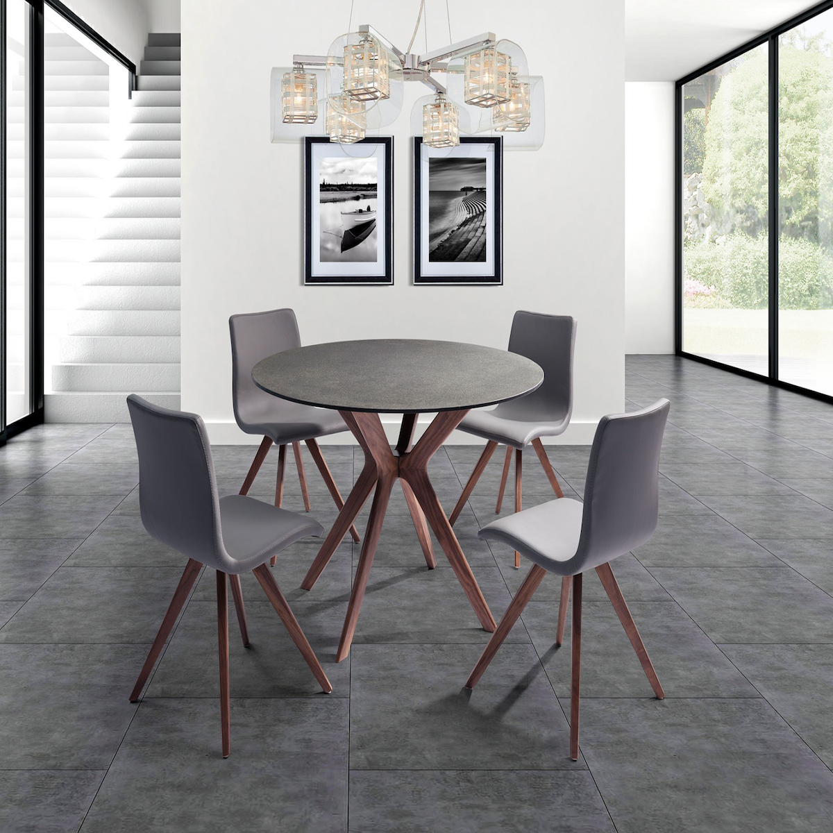 Whiteline Modern Living Redondo Dining Table DT1241-WLT