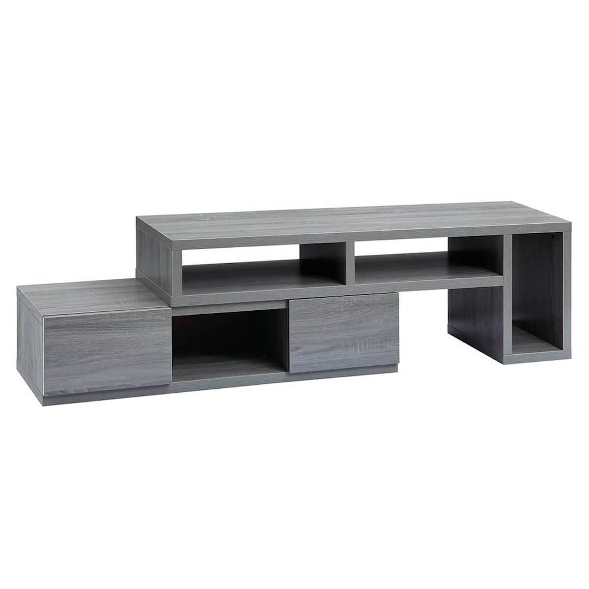 Techni Mobili Adjustable TV Stand Console for TVs Up to 65" RTA-7050-GRY Angle