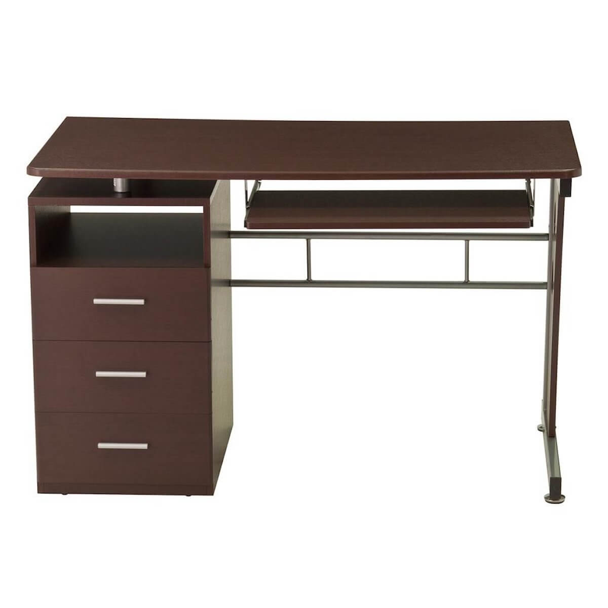 Techni Mobili Chocolate Computer Desk with Ample Storage RTA-3520-CH36 #color_chocolate