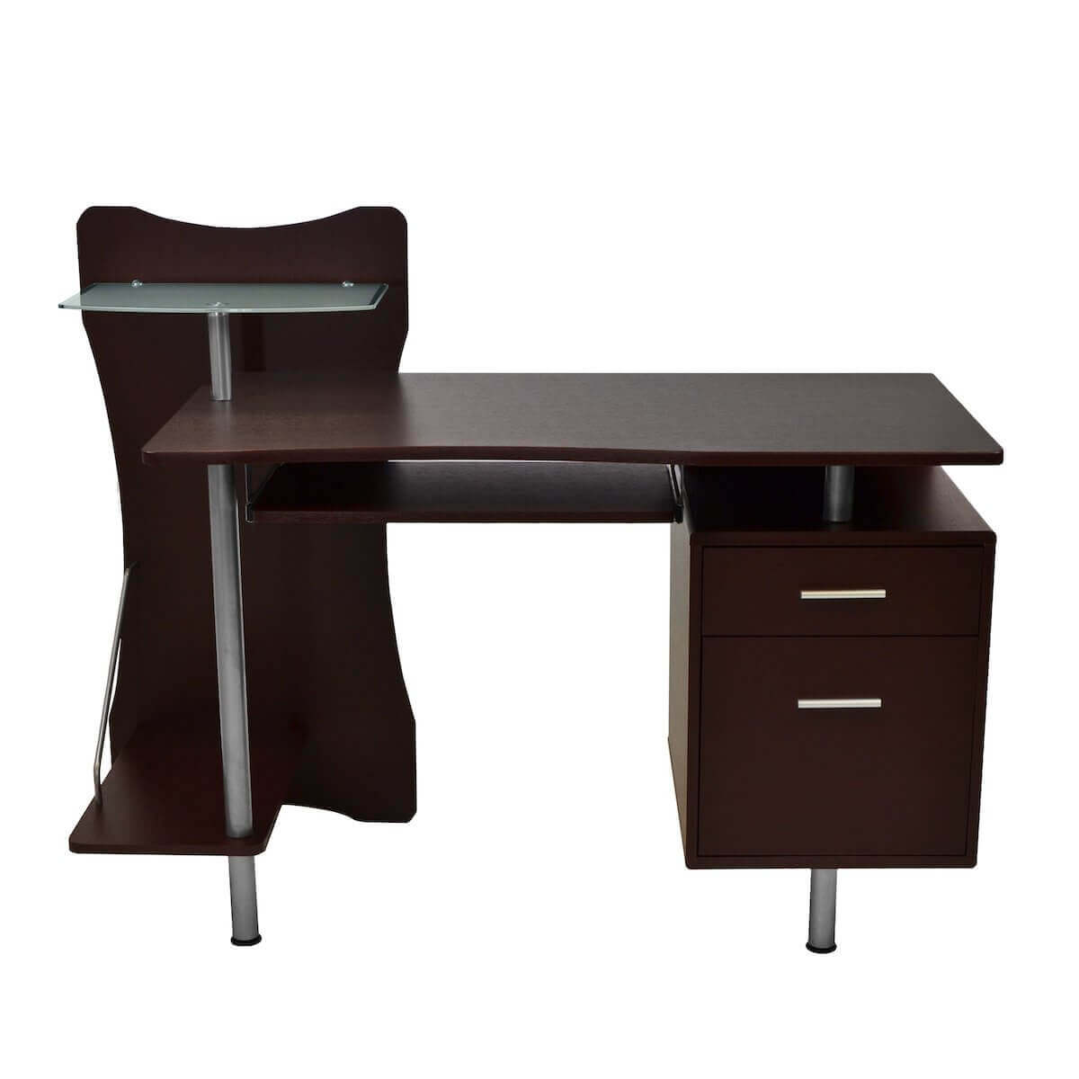 Techni Mobili Chocolate Stylish Computer Desk with Storage RTA-325-CH36