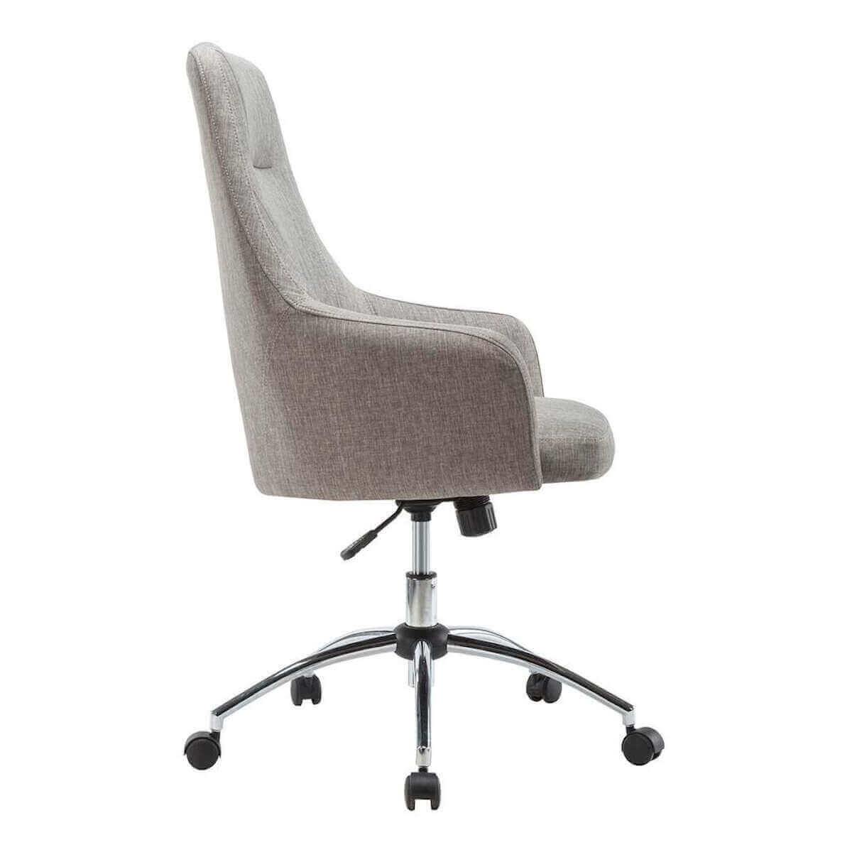 Techni Mobili Comfy Height Adjustable Rolling Office Desk Chair with Wheels RTA-1005-GRY SIde