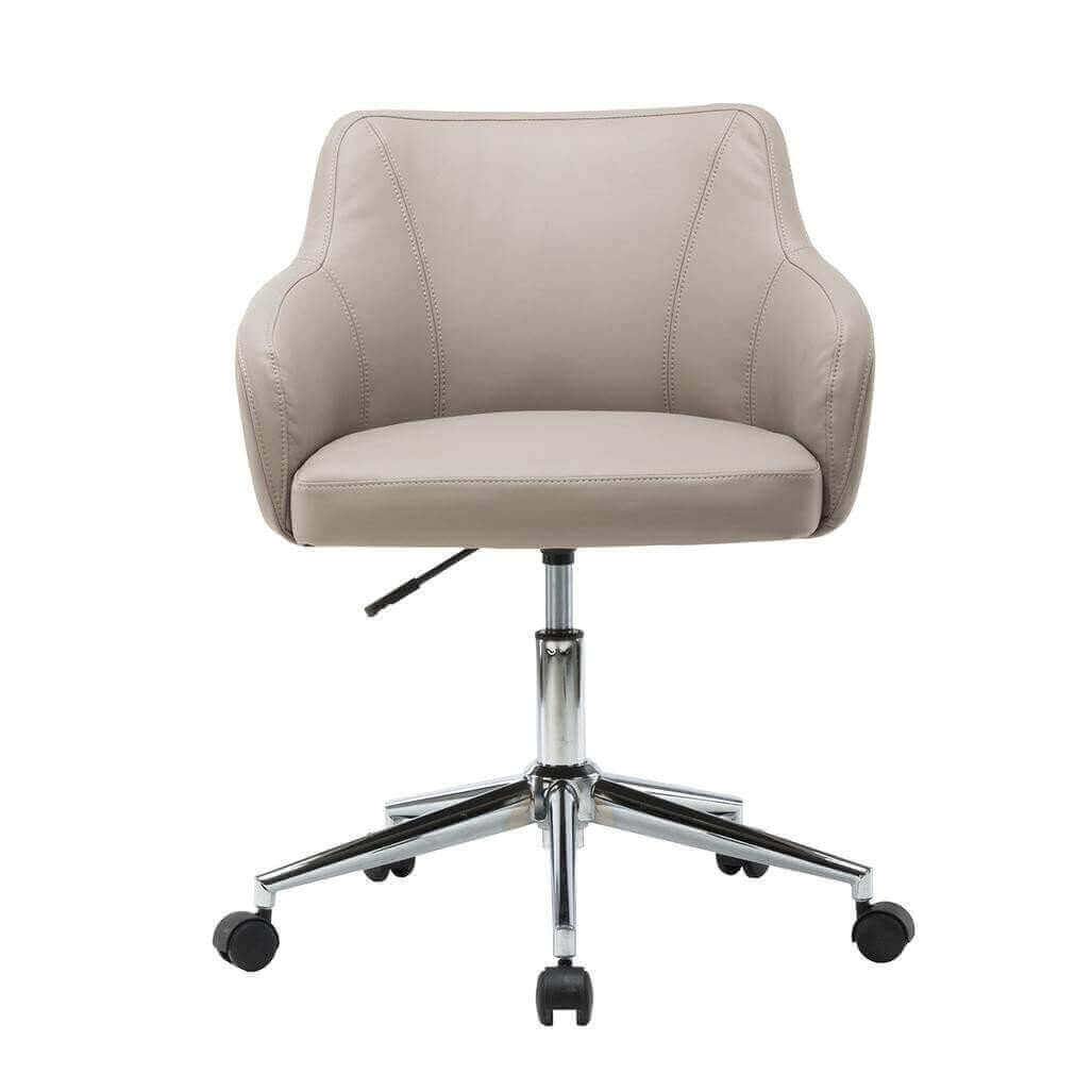 Techni Mobili Executive High Back Office Chair with Headrest, Silver Grey