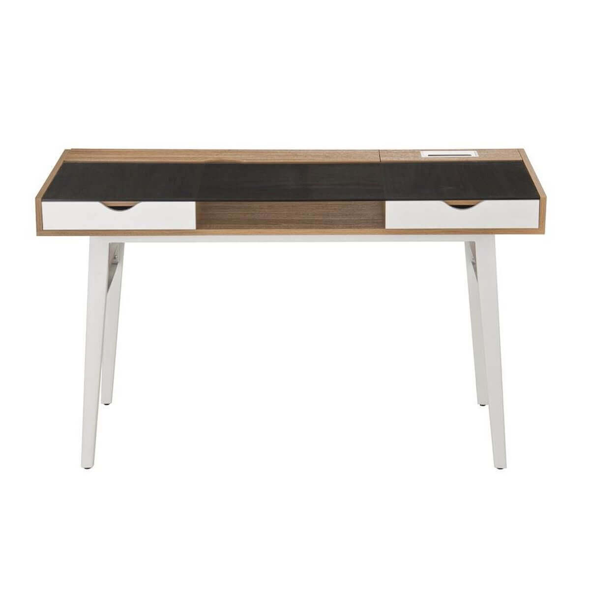 Techni Mobili Compact Computer Desk with Multiple Storage RTA-2335-WAL