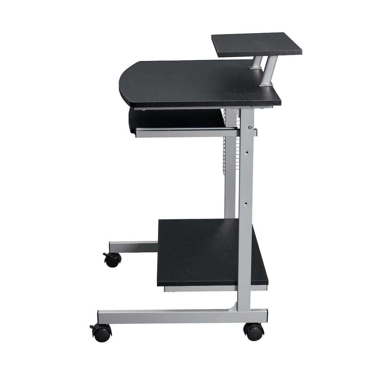 Techni Mobili Espresso Compact Computer Cart With Storage RTA-2018-ES18 Right Side #color_espresso