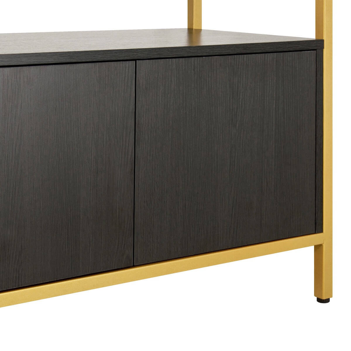 Techni Mobili Gold Book Case Storage Rack With Door Cabinet Storage RTA-482BC-GLD #color_gold