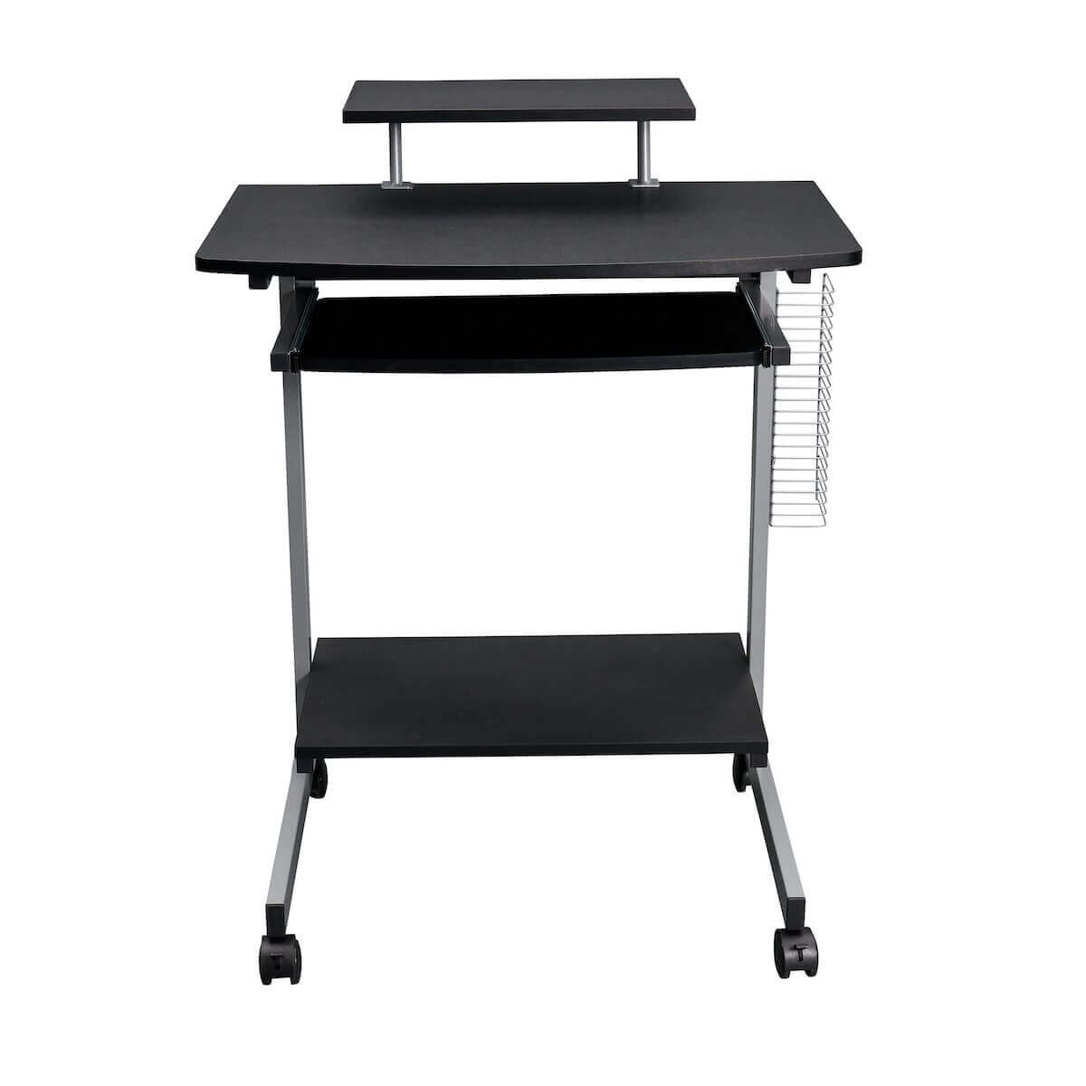 Techni Mobili Graphite Compact Computer Cart With Storage RTA-2018-GPH06 #color_graphite