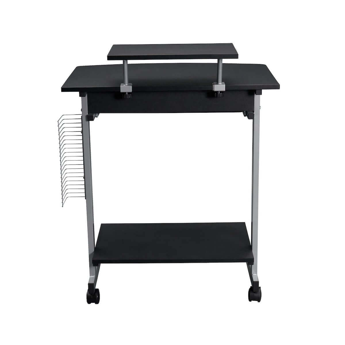 Techni Mobili Graphite Compact Computer Cart With Storage RTA-2018-GPH06 Back #color_graphite