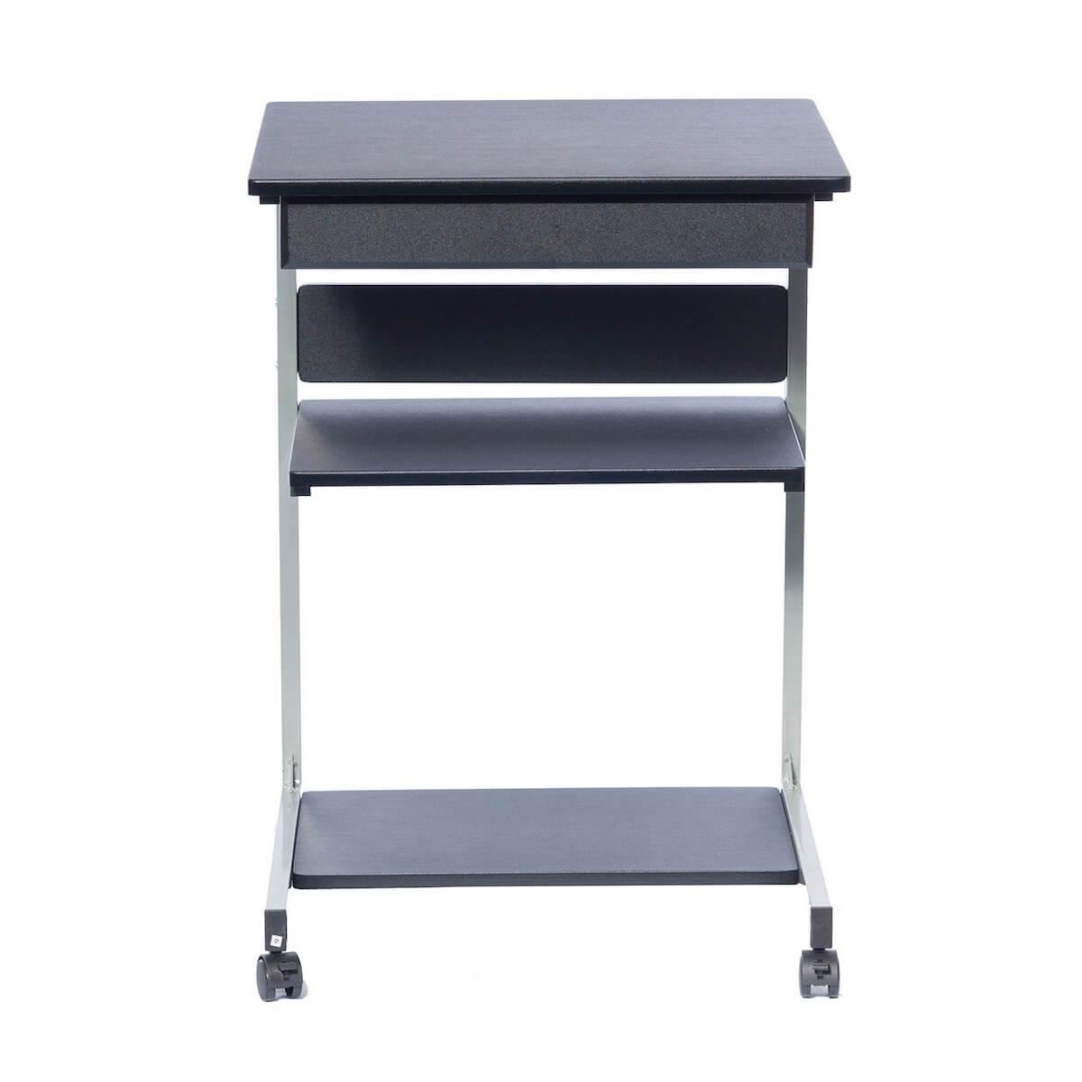 Techni Mobili Graphite Rolling Laptop Cart with Storage RTA-B018-GPH06