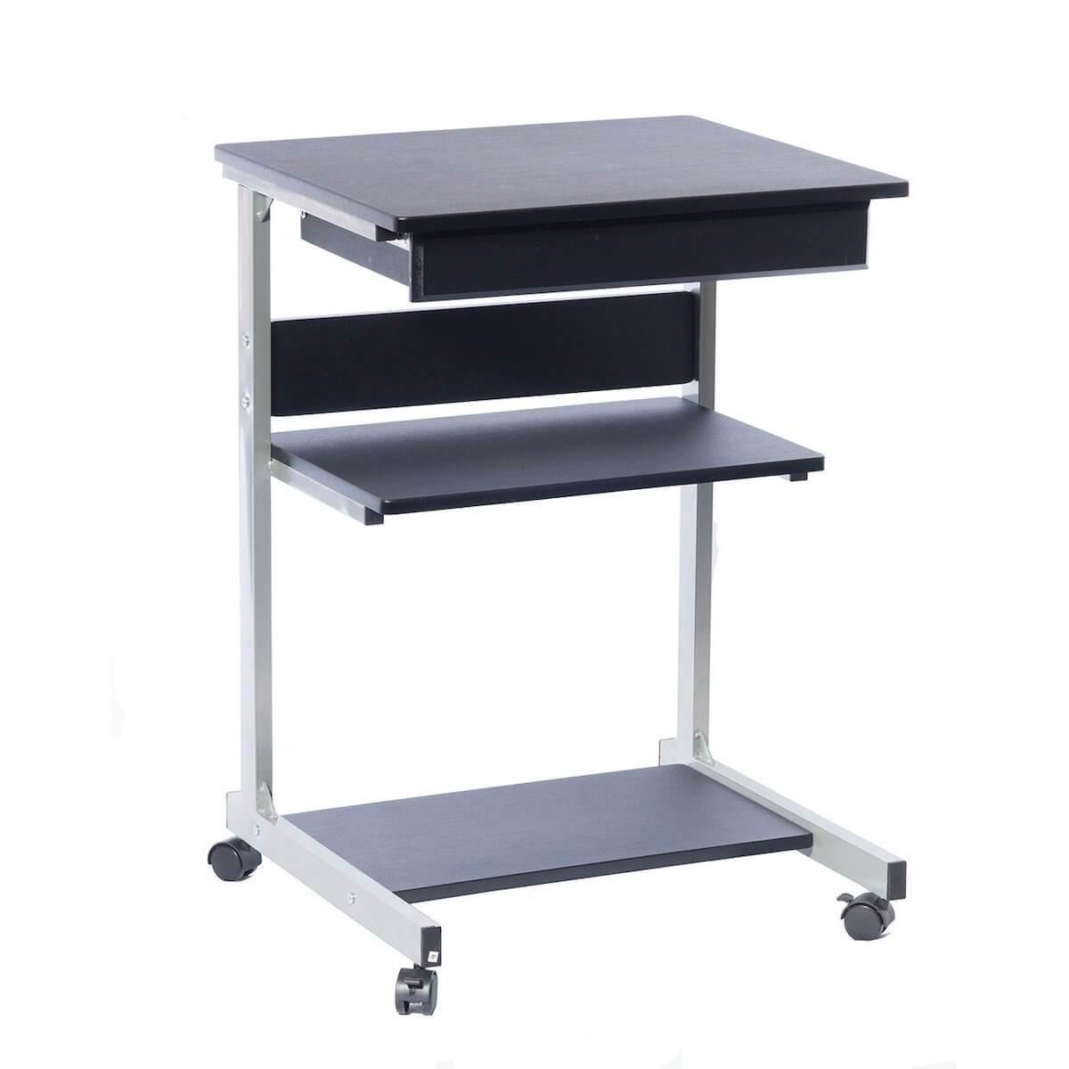 Techni Mobili Graphite Rolling Laptop Cart with Storage RTA-B018-GPH06