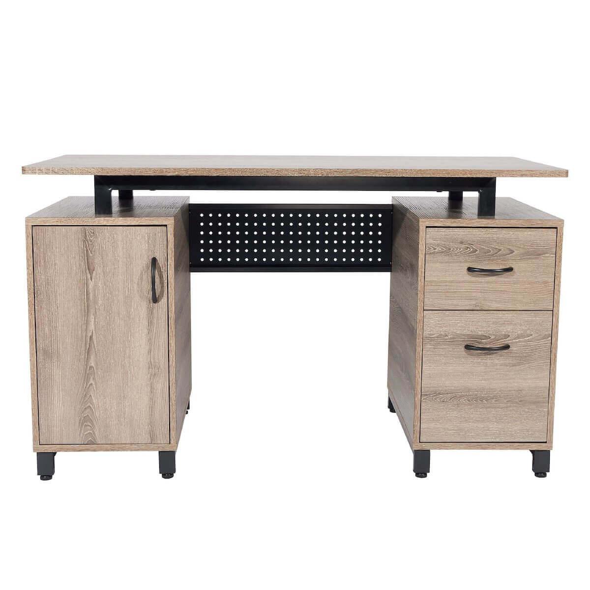 Techni Mobili Gray Computer Desk with Storage RTA-0054-GRY