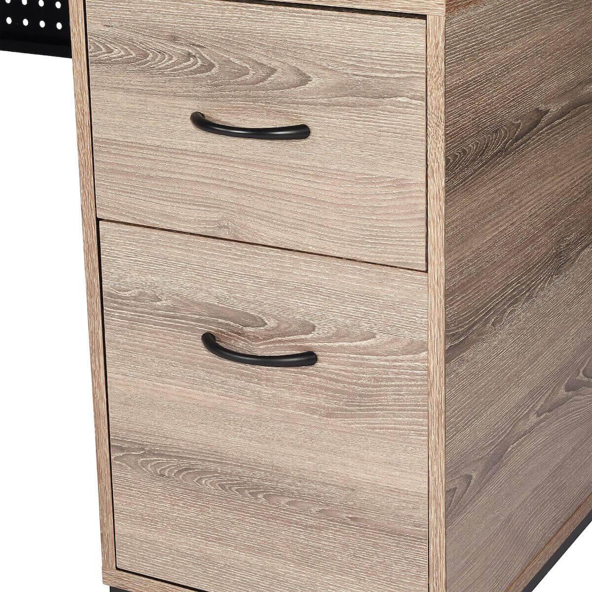 Techni Mobili Gray Computer Desk with Storage RTA-0054-GRY Drawers