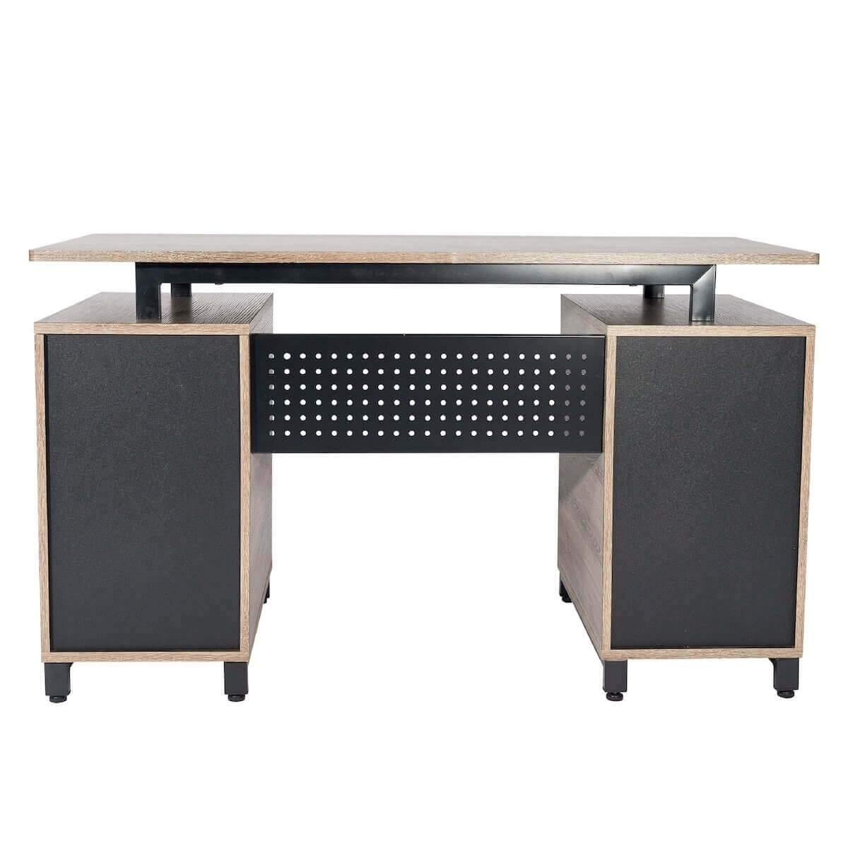 Techni Mobili Gray Computer Desk with Storage RTA-0054-GRY Front