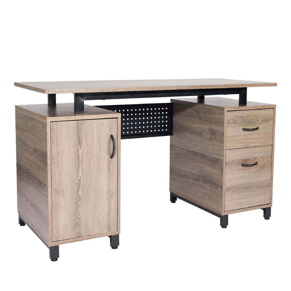Techni Mobili Gray Computer Desk with Storage RTA-0054-GRY