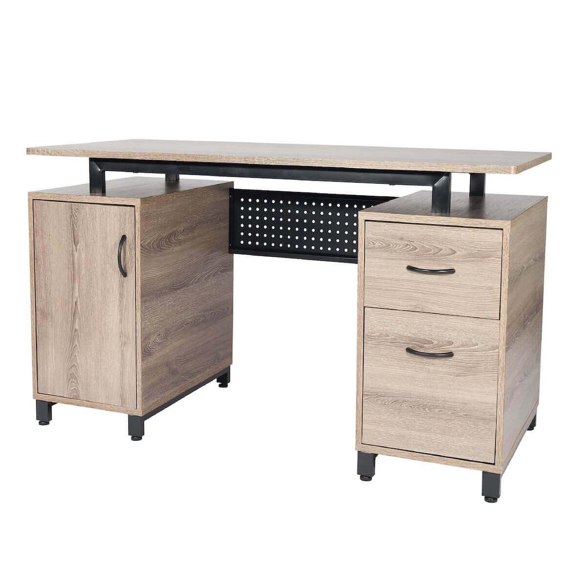Techni Mobili Gray Computer Desk with Storage RTA-0054-GRY