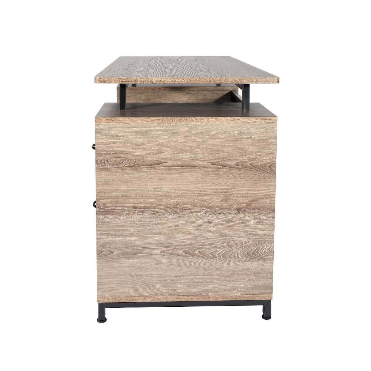 Techni Mobili Gray Computer Desk with Storage RTA-0054-GRY Side