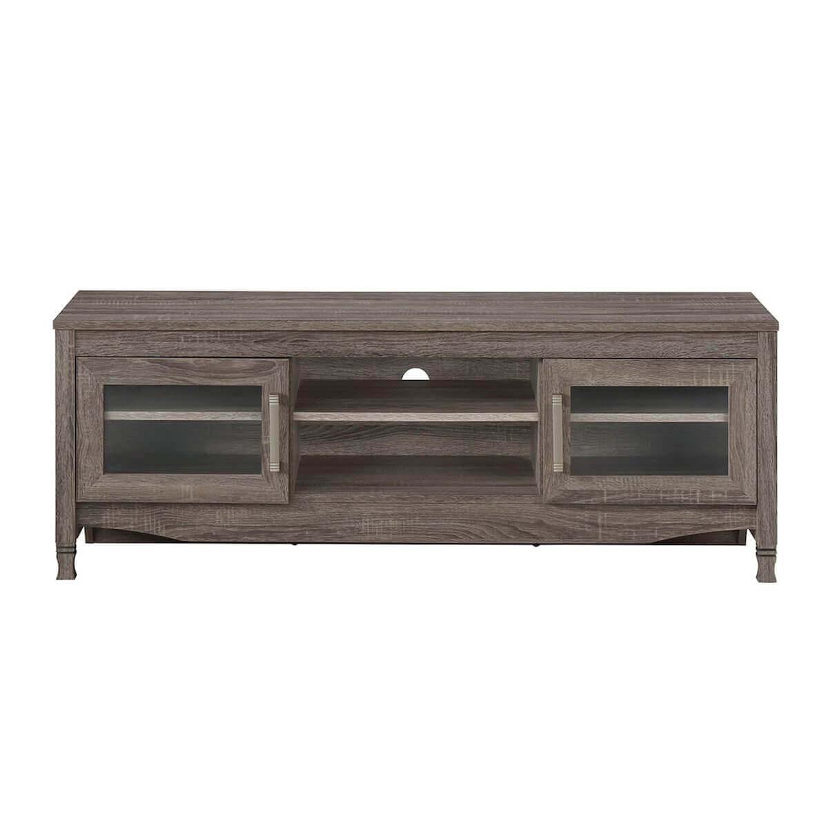 Techni Mobili Gray Driftwood TV Stand RTA-8855-GRY