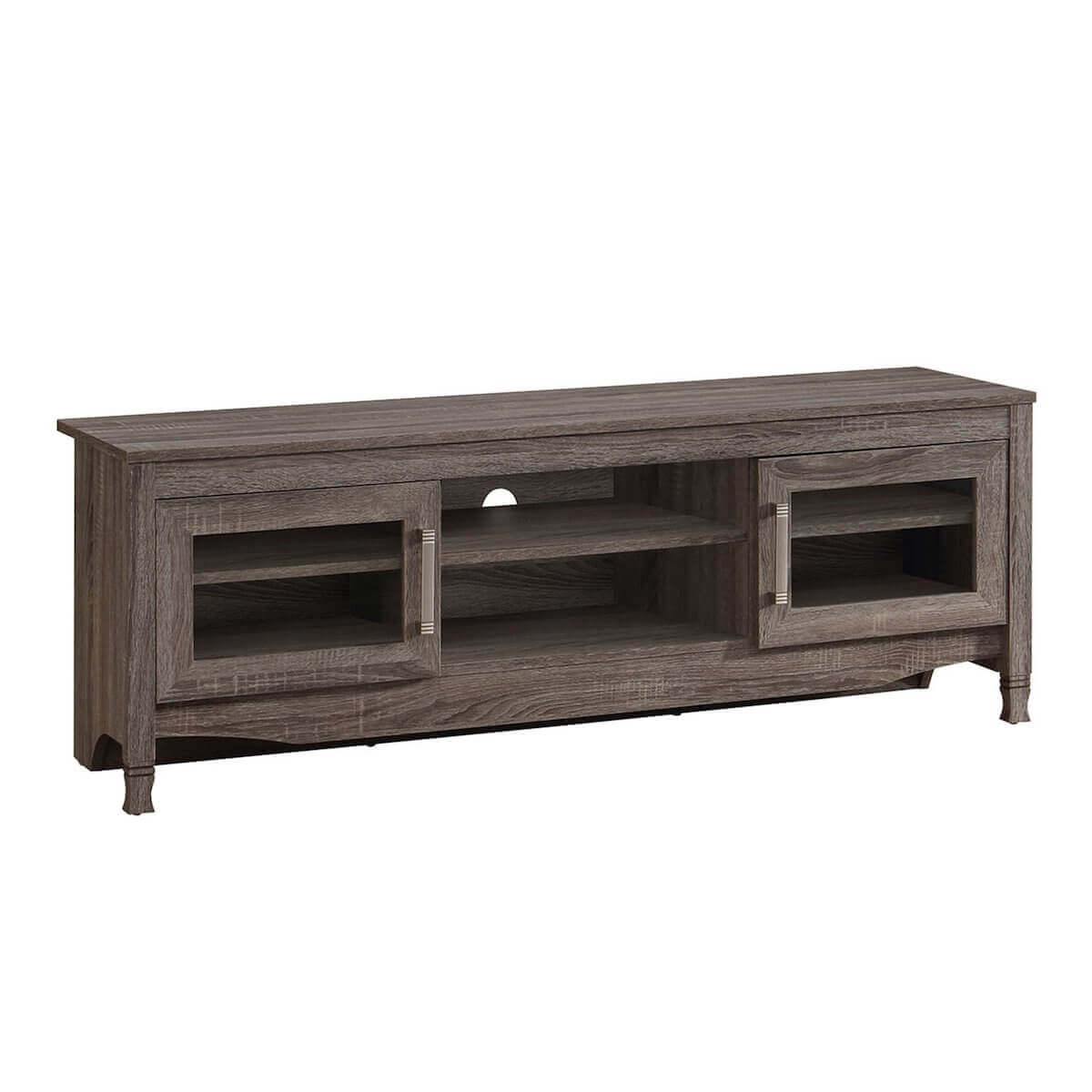 Techni Mobili Gray Driftwood TV Stand RTA-8855-GRY