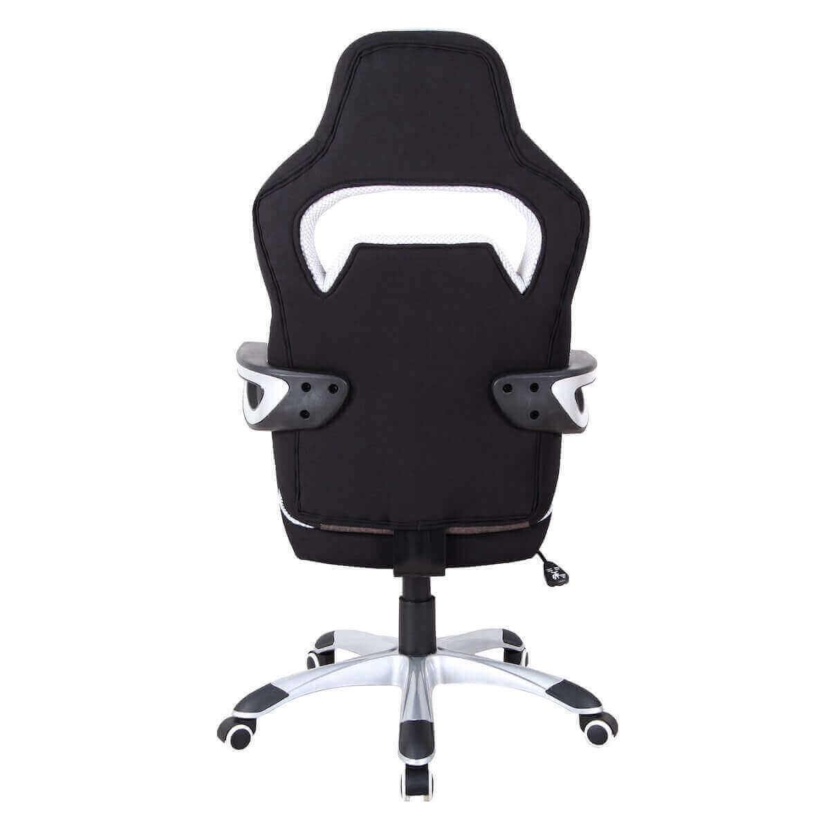 Techni Mobili Gray/Black Ergonomic Upholstered Racing Style Home & Office Chair RTA-2017-GRY Back
