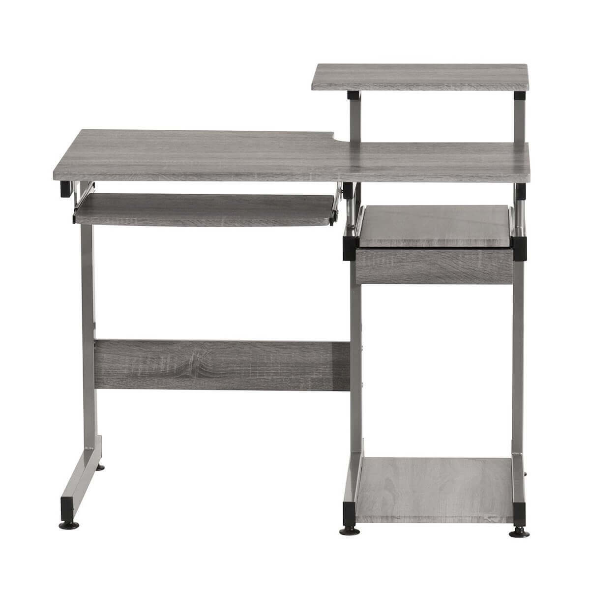 Techni Mobili Grey Complete Computer Workstation Desk RTA-2706A-GRY #color_gray