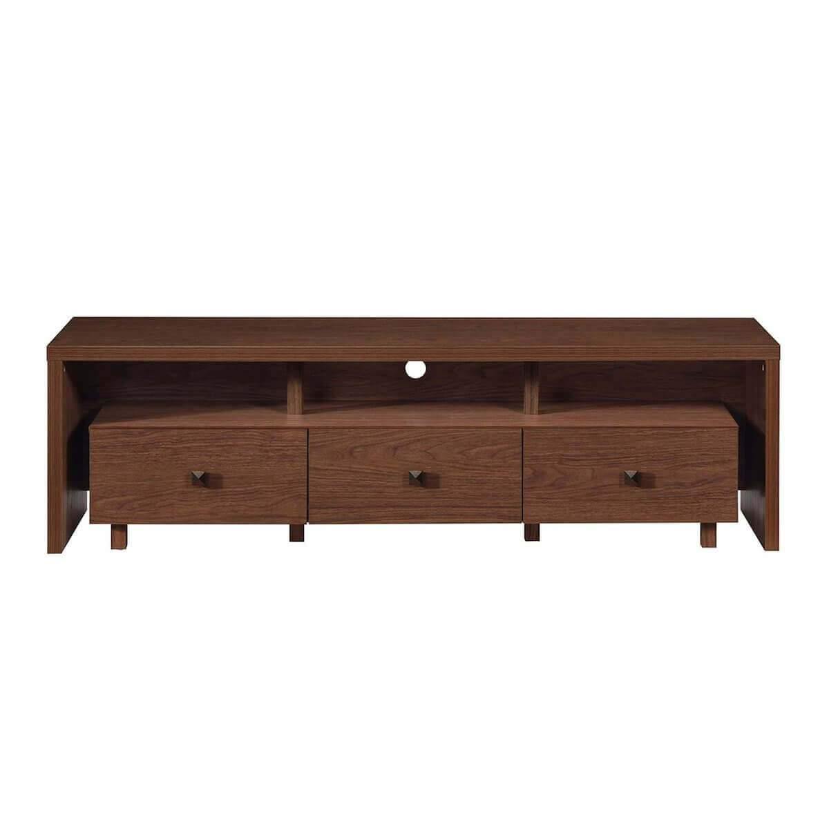 Techni Mobili Hickory Elegant TV Stand for TV's Up To 75" with Storage RTA-8895-HRY
