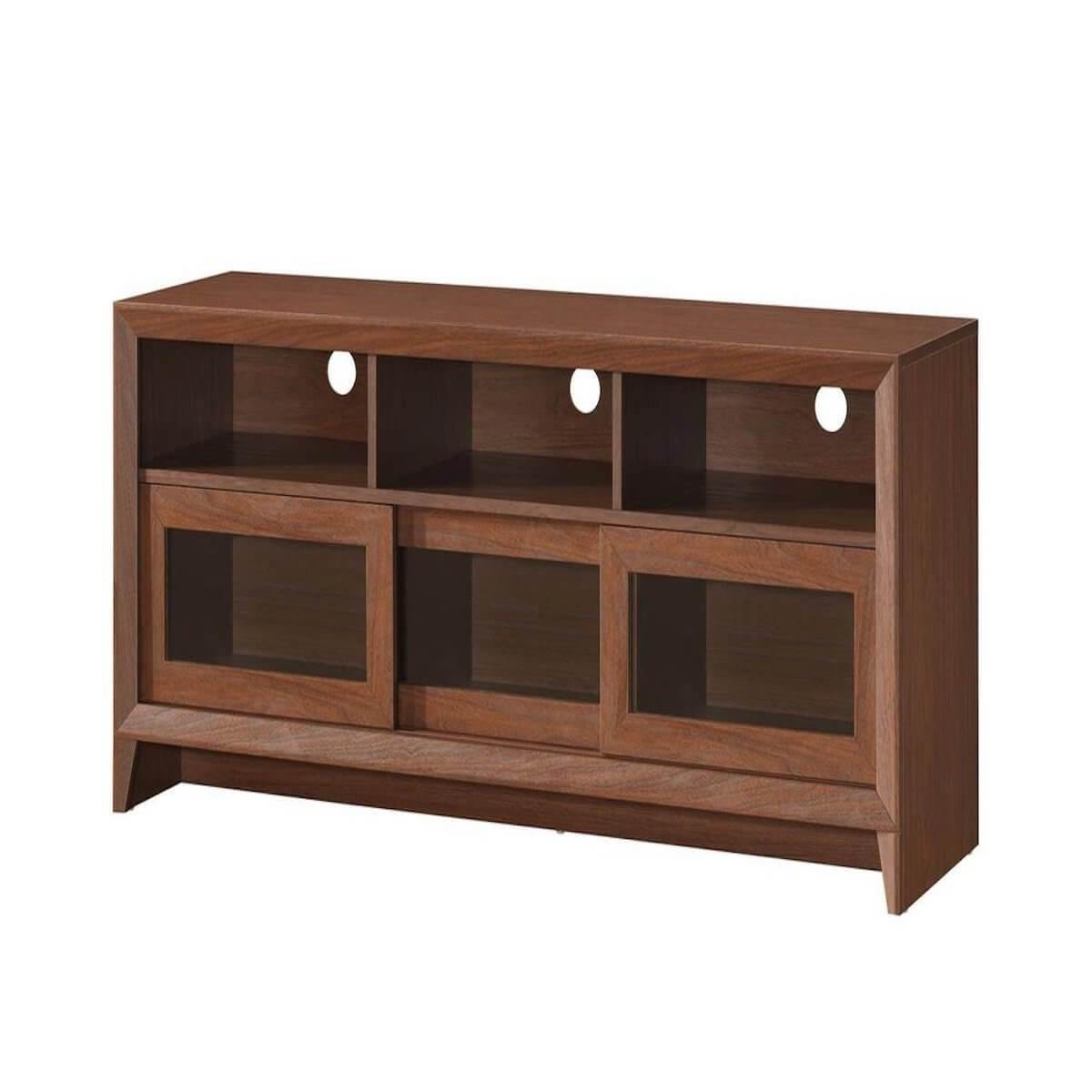 Techni Mobili Hickory Modern TV Stand with Storage for TVs Up To 60" RTA-8811-HRY