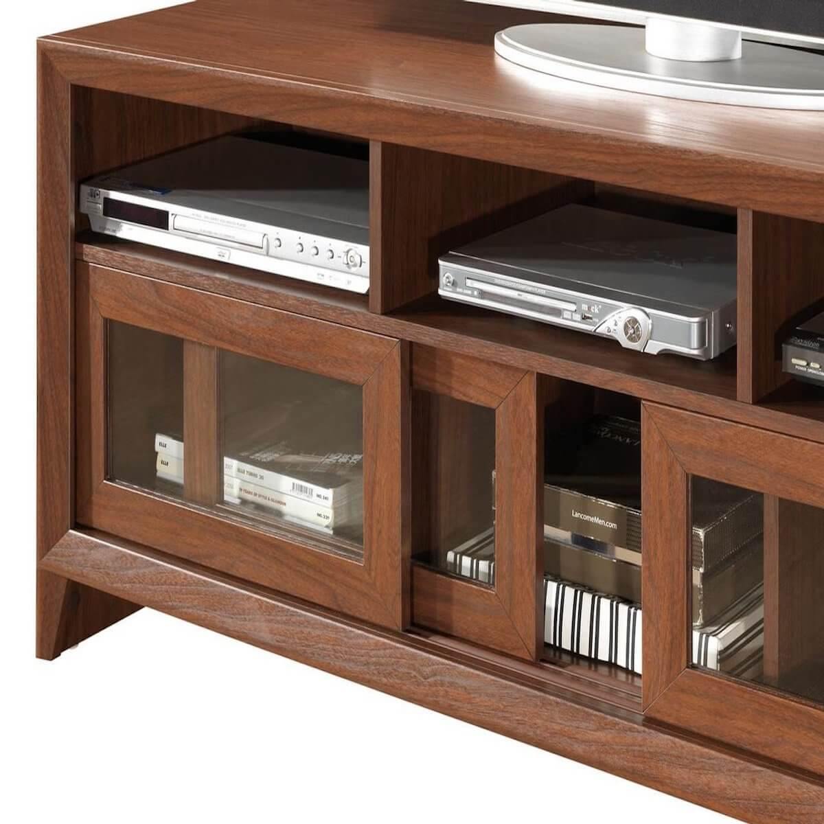 Techni Mobili Hickory Modern TV Stand with Storage for TVs Up To 60" RTA-8811-HRY