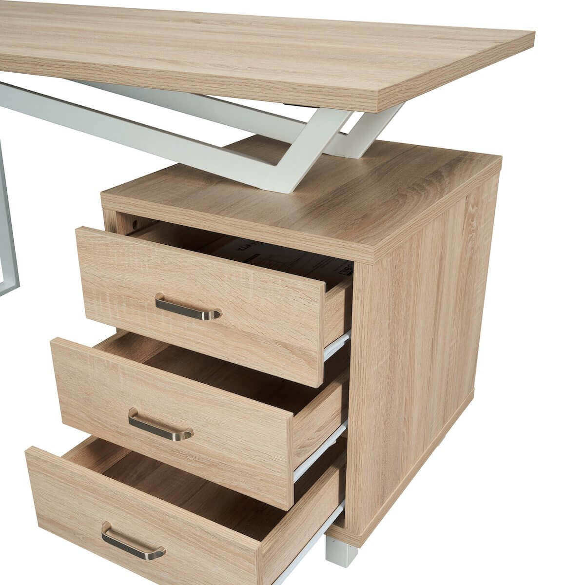 Techni Mobili Modern Design Computer Desk with Storage RTA-2333-SND Open Drawers