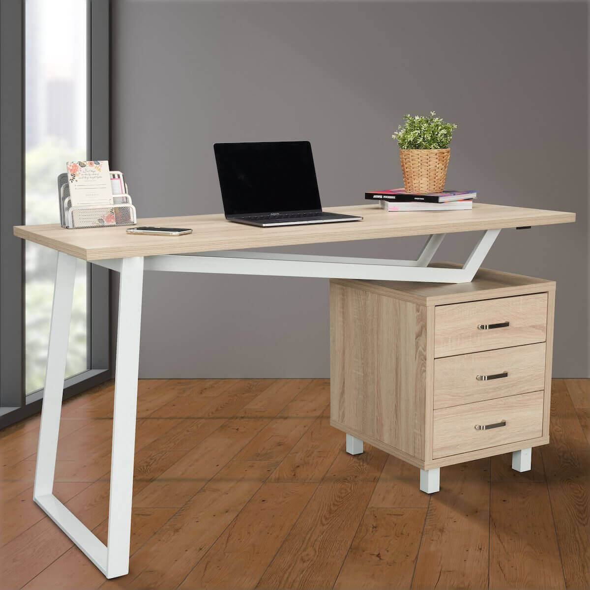 Techni Mobili Modern Design Computer Desk with Storage RTA-2333-SND in Office