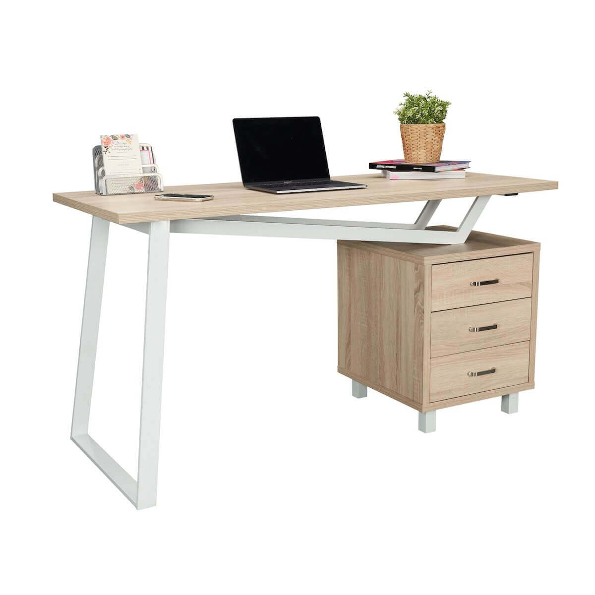 Techni Mobili Modern Design Computer Desk with Storage RTA-2333-SND with Laptop