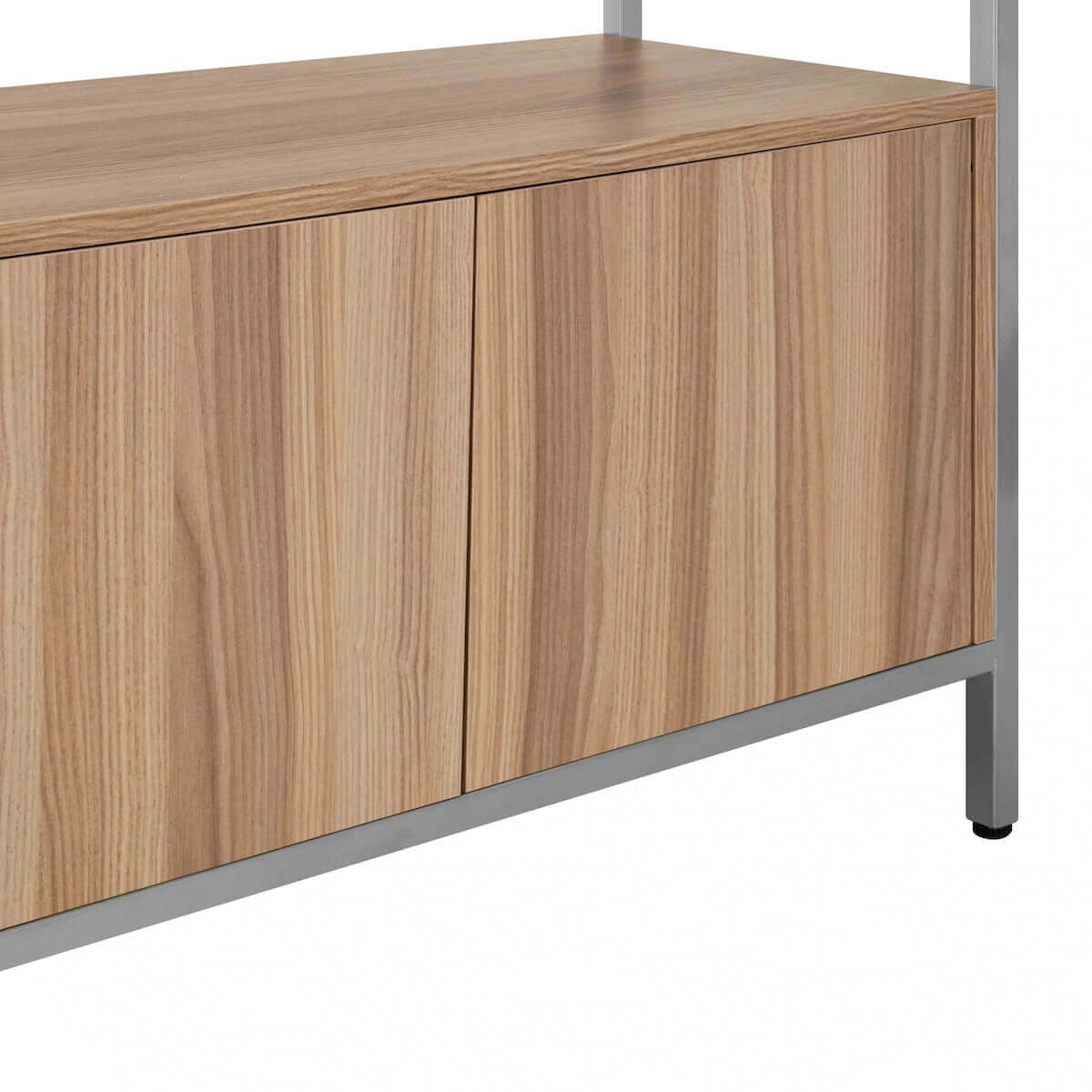Techni Mobili Oak Book Case Storage Rack With Door Cabinet Storage RTA-482BC-OAK #color_oak