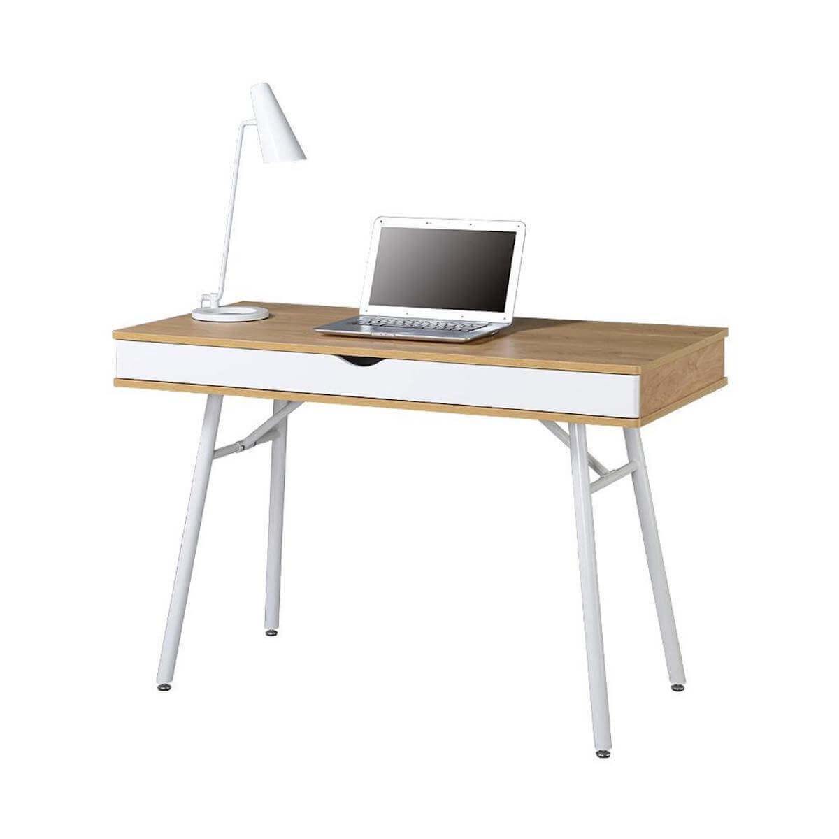 Techni Mobili Pine Modern Multi Storage Computer Desk with Storage RTA-1462-PN with Computer