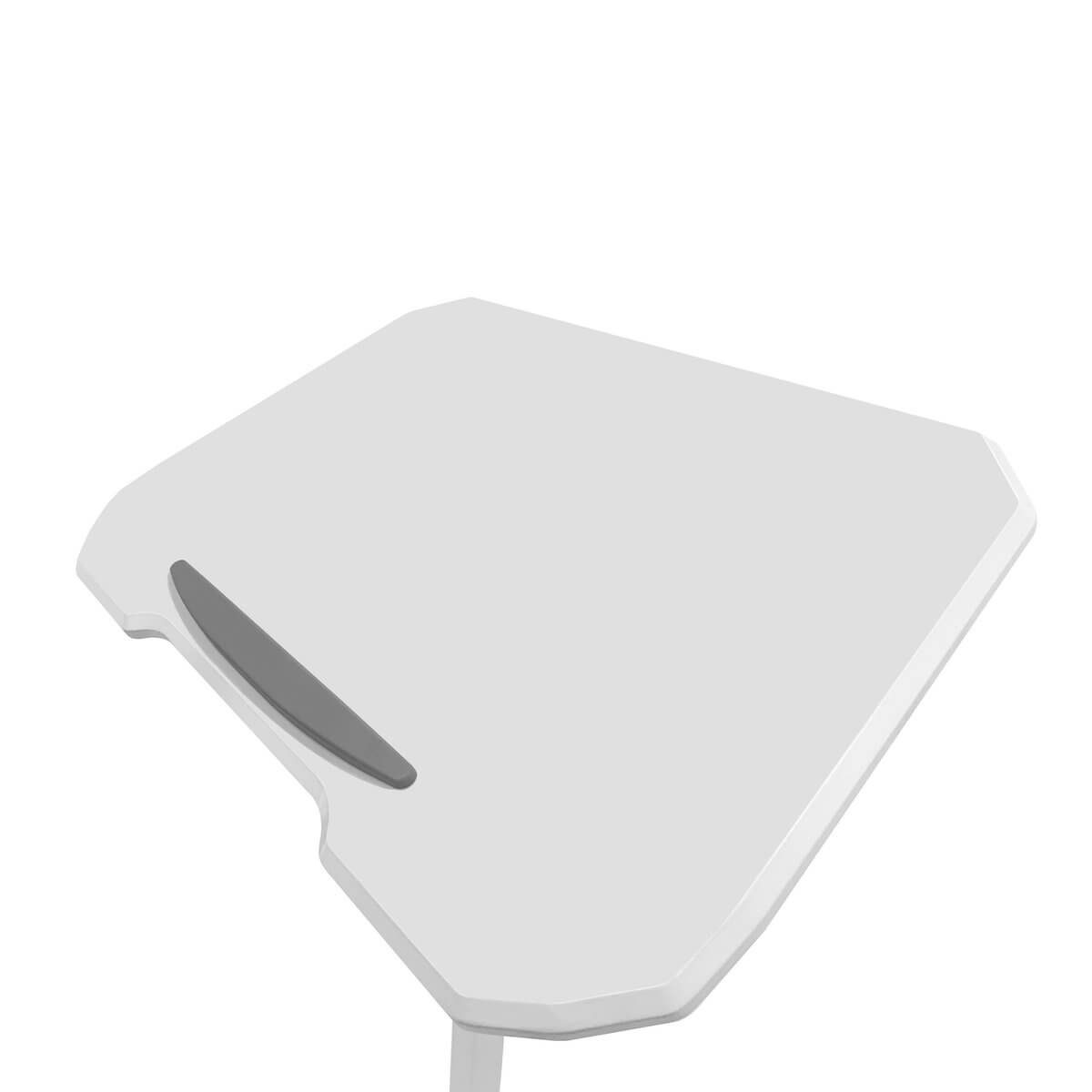 Techni Mobili White Sit to Stand Mobile Laptop Computer Stand with Height Adjustable and Tiltable Tabletop RTA-B008-WHT