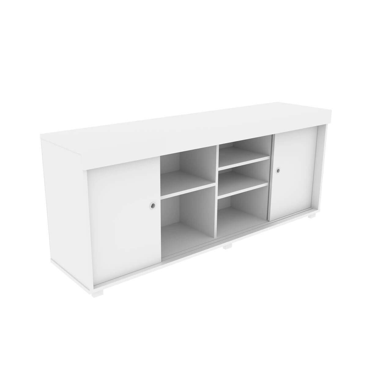 Techni Mobili White TV Stand with Storage for TVs Up to 60" Angle RTA-9500TV-WHT #color_white