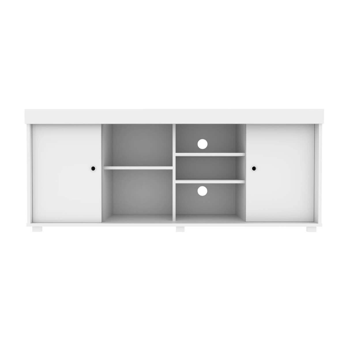 Techni Mobili White TV Stand with Storage for TVs Up to 60" RTA-9500TV-WHT #color_white