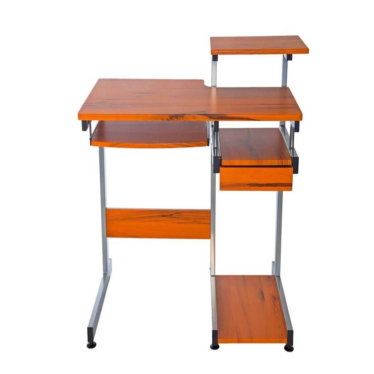Techni Mobili Wood Grain Complete Computer Workstation Desk RTA-2706A-WG01 #color_wood grain